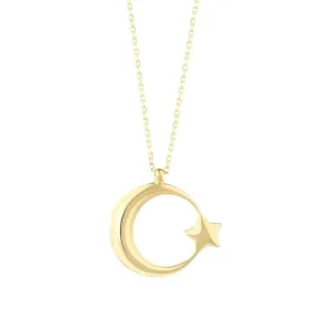 Ay Yıldız Altın Kolye