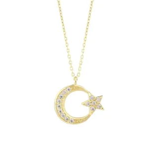 Ay Yıldız Altın Kolye