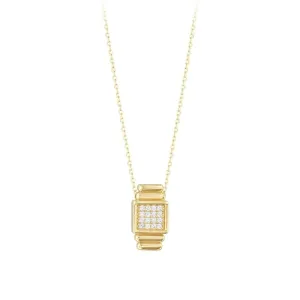 Taşlı Tasarım Altın Kolye