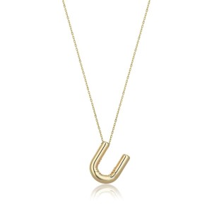 Altın U Harfi Kolye