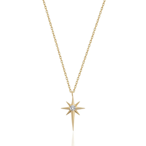 Altın Kuzey Yıldızı Kolye