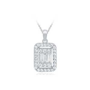 Altın Baget Taşlı Kolye