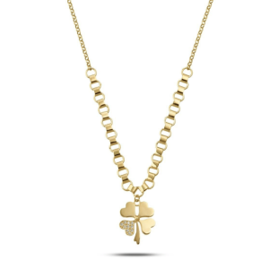 Altın Yonca Kolye