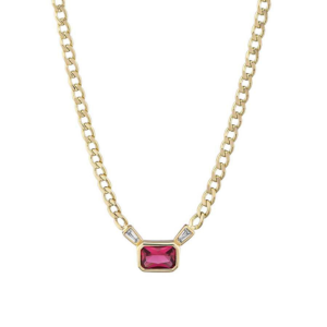 Renkli Taşlı Altın Kolye