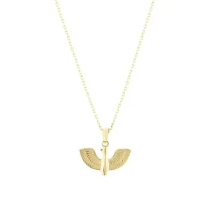 Kuş Figürlü Altın Kolye