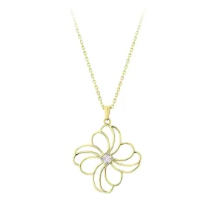 Çiçek Figürlü Altın Kolye