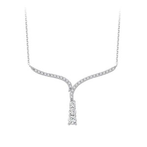 Altın Üç Taşlı Kolye