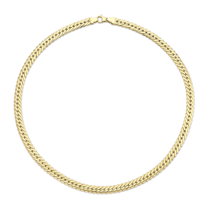 Altın İtalyan Ezme Zincir Kolye