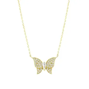 Kelebek Figürlü Altın Kolye