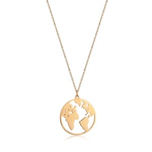 Altın Dünya Kolye