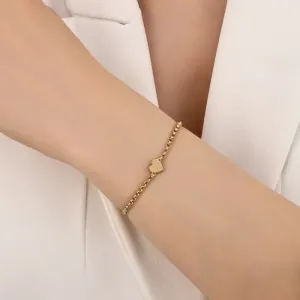 Altın Kalp Figürlü Bileklik