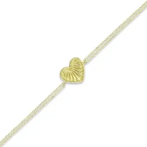 Kalp Figürlü Altın Bileklik