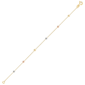 Altın Üç Renkli Dorika Bileklik